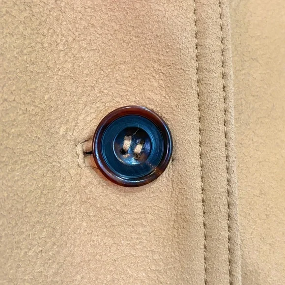 REFORMATION- Veda Beck Leather Oat Distressed Trench Coat- Women’s Medium. - Picture 8 of 10